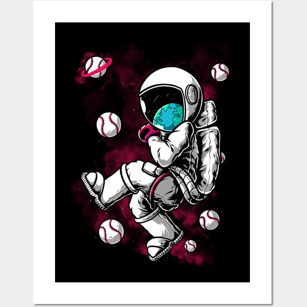 Space baseball Wall Art by fayfreak